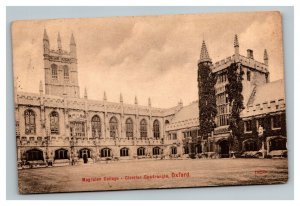 Vintage 1909 Photo Postcard - Magdalen College Cloister Quadrangle Oxford UK