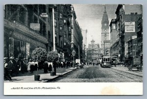 PHILADELPHIA PA MARKET STREET ANTIQUE POSTCARD