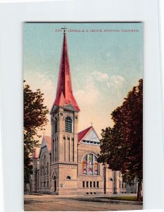 Postcard Central M. E. Church, Stockton, California