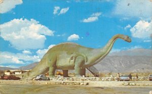 Dinosaur Gardens Cabazon, California, USA 1976 markings on front, stains on back