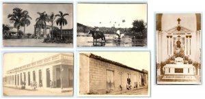 Lot Of 5 Early Unidentified Cuba Real Photo RPPC Postcards (LOT 5)