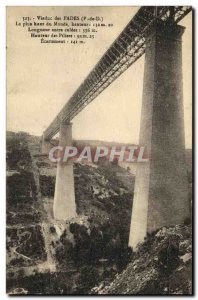 Old Postcard Auvergne The Fades Viaduct Over The Top of the World