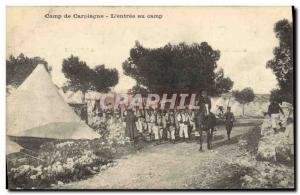 Old Postcard Army Camp Carpiagne L & # 39entree camp