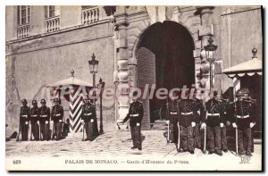 Postcard Old PALACE OF MONACO Guard of honor Prince