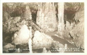 Lehman's Caves Pearly Gates Interior Nevada 1940s RPPC Photo Postcard 20-7847