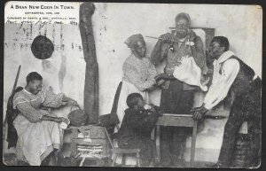 Black Family Welcoming New Baby Used c1905