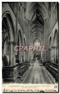 Old Postcard Cathedral of Dol XII th century Nef