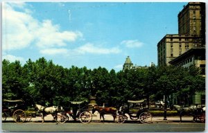 Postcard - Carriages On 59th Street - New York City, New York