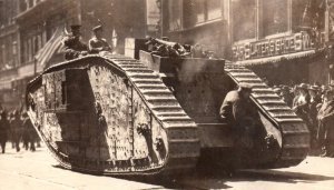 WWI Army Tank British Real Photo Postcard RPPC