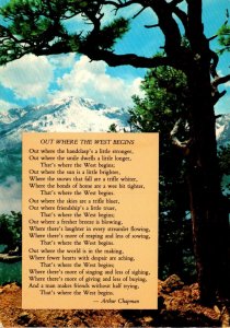 Out Where The West Begins Poem By Arthur Chapman