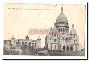 Paris (18th) Old Postcard Montmartre's Sacre Coeur Basilica and Reservoir
