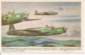 Airplane, WWII Era Vickers Wellington Night Bomber Squadron in Flight 1939-45