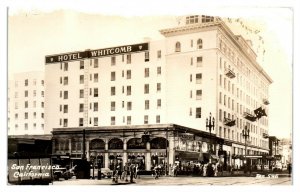 RPPC Hotel Whitcomb, San Francisco, CA Real Photo Postcard *6L8