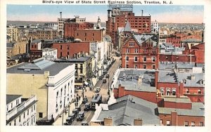 Bird's-eye View of State Street Business Section in Trenton, New Jersey