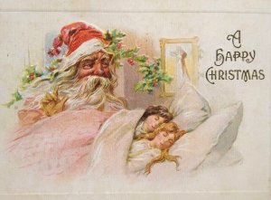 Santa Claus Christmas Postcard Children Sleeping Meeker Series 586 Original 1911