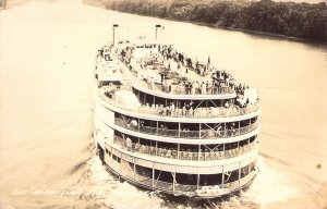 RPPC Old Steamboat, President, St Louis, MO,Mississippi River,Old Post Card