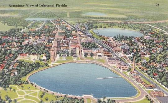 Florida Lakeland Aeroplane View Of Lakeland