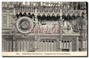 Old Postcard Cathedral of Chartres Fragment Choir Tour