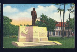 Gulfport, Mississippi/MS Postcard, Statue Of Captain Joseph T. Jones