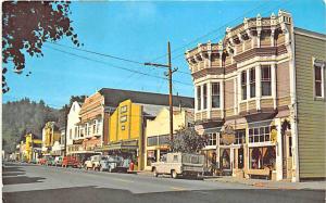 Ferndale CA Street View Store Front's Old Cars Trucks Postcard
