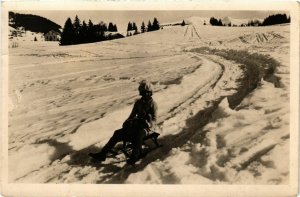 CPA MEGEVE (1113 m) - Station hivernale. Une partie de luge (248575)