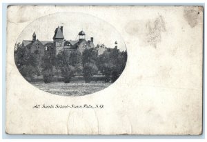 c1910 All Saints School Exterior Building Sioux Falls South Dakota SD Postcard