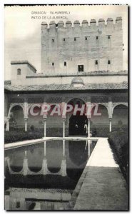 Old Postcard Granada Patio De La Alberca