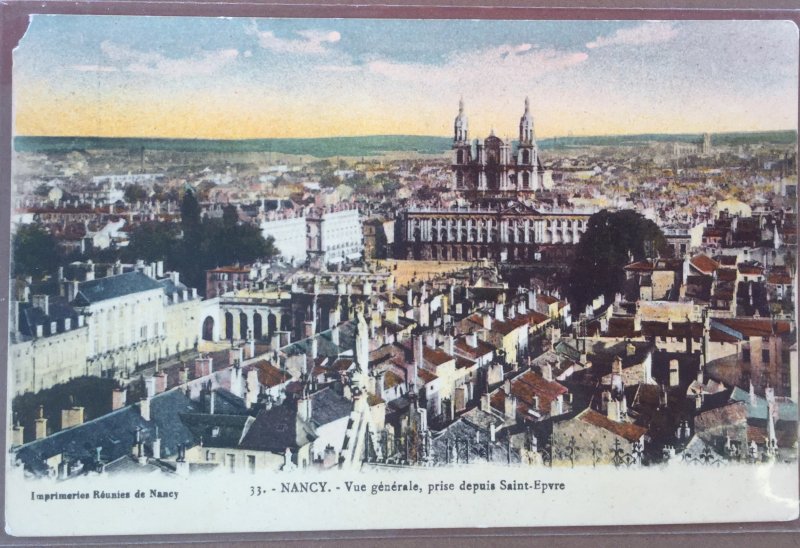 Old Postcard of Nancy France general overview from Saint Epvre