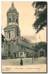 Old Postcard Rennes Notre Dame and I entry Tabor