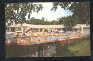 NASHVILLE TENNESSEE MERCURY COURT MOTEL OLD CARS POOL ADVERTISING POSTCARD