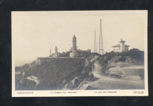 RPPC BARCELONA SPAIN CUMBRE DEL TIBIDERO VINTAGE REAL PHOTO POSTCARD