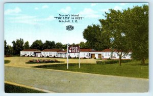 MITCHELL, SD South Dakota ~ STEVEN'S MOTEL c1940s Roadside  Postcard