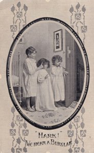 Hark The Herald Angels Sing Children Hear A Burglar Postcard