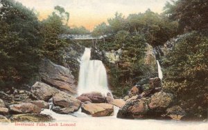 Vintage Postcard 1910's View of Inversnaid Falls Loch Lomond Scotland UK