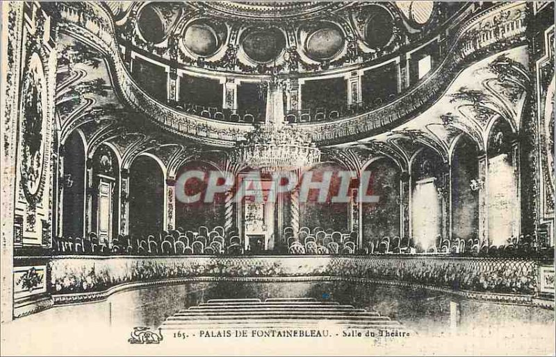 Old Postcard Fontainebleau Palace Hall Theater