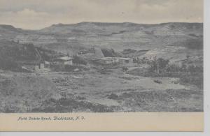 Dickinson North Dakota birds eye view North Dakota ranch antique pc Z11174 