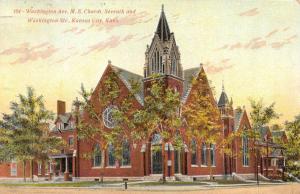 KANSAS CITY, KS Kansas   WASHINGTON AVENUE M.E. CHURCH    1909 Postcard