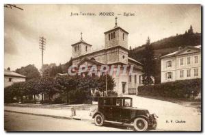 Postcard Old Jura Morez Tourist Church Automotive