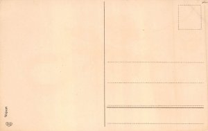 Spring Greetings Leaf Maybug Insect Tree Birch vintage postcard C316