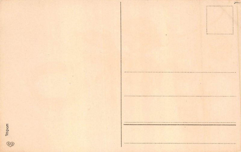 Spring Greetings Leaf Maybug Insect Tree Birch vintage postcard C316