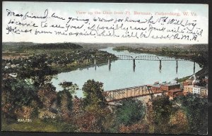 Ohio River from Ft Boreman Parkersburg West Virginia Used c1907