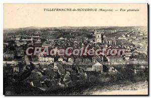 Old Postcard Villefranche de Rouergue Aveyron General view