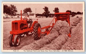 Milwaukee WI Postcard Allis Chalmers Model WD Tractor The Roto Baler Farming