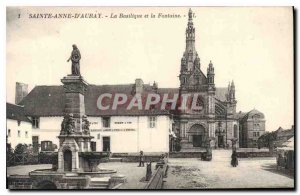 Old Postcard Sainte Anne d'Auray the Basilica and the Fountain