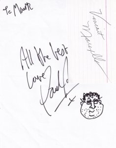 Paul Putner & Vincent Marzello Little Britain US President 2x Autograph s