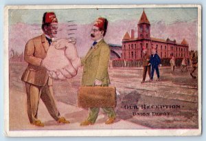 Minneapolis Minnesota MN Postcard Our Reception Union Depot Shriners 1908 Posted