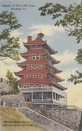 Pennsylvania Reading Pagoda At Top Of Mt Penn