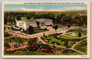 Vintage Ohio Postcard - Art Museum and Fine Arts Garden   Cleveland