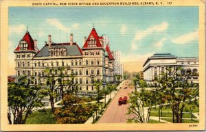 Vtg State Capitol Office and Education Buildings Albany New York NY Postcard