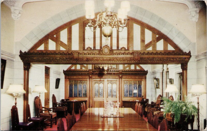 Ottawa ON Senate of Canada Speaker's Reception Room c1971 Postcard G16